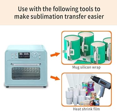 Sublimation Oven Machine for Sublimation Blanks Mugs Tumblers Cups Water Bottles - 16L Light Convection Oven, 1400W for Bulk Printing of Sublimation Mugs & Cups