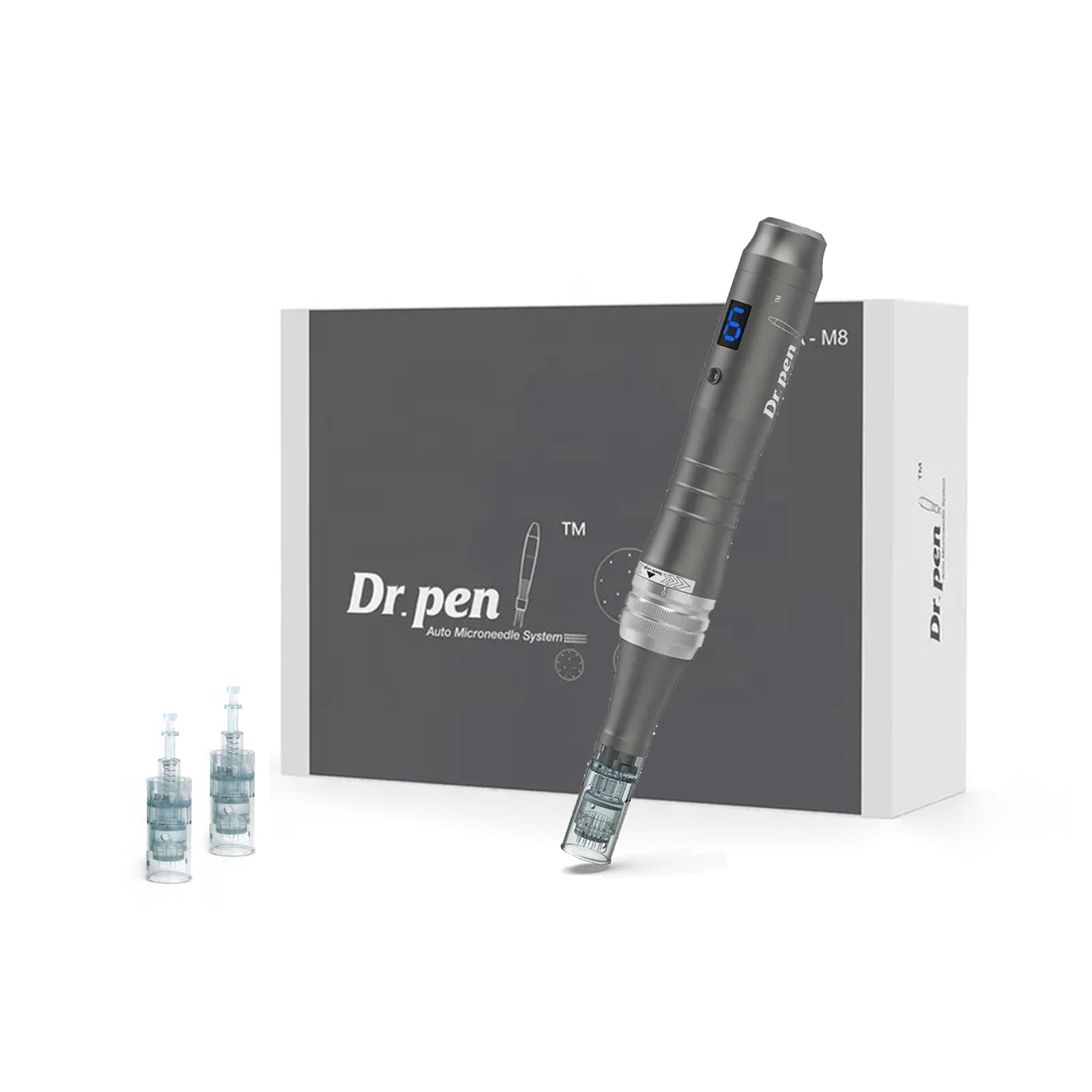 Dr.pen Microneedling Ultima M8, Penna Professionale Micro Derma Wireless con 2Pz 16 Aghi, Kit di Cura della Pelle Magica per Rughe, Smagliature, Cicatrici e Trattamento della Perdita dei Capelli