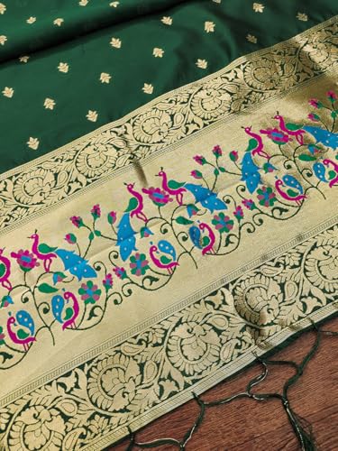 Image of DEVANGI Women's Pathni Banarasi Silk Unstitched Salwar Suit Dress Material With Dupatta