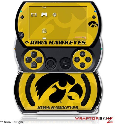 Iowa Hawkeyes Herky Black on Gold - Decal Style Skins (fits Sony PSPgo)