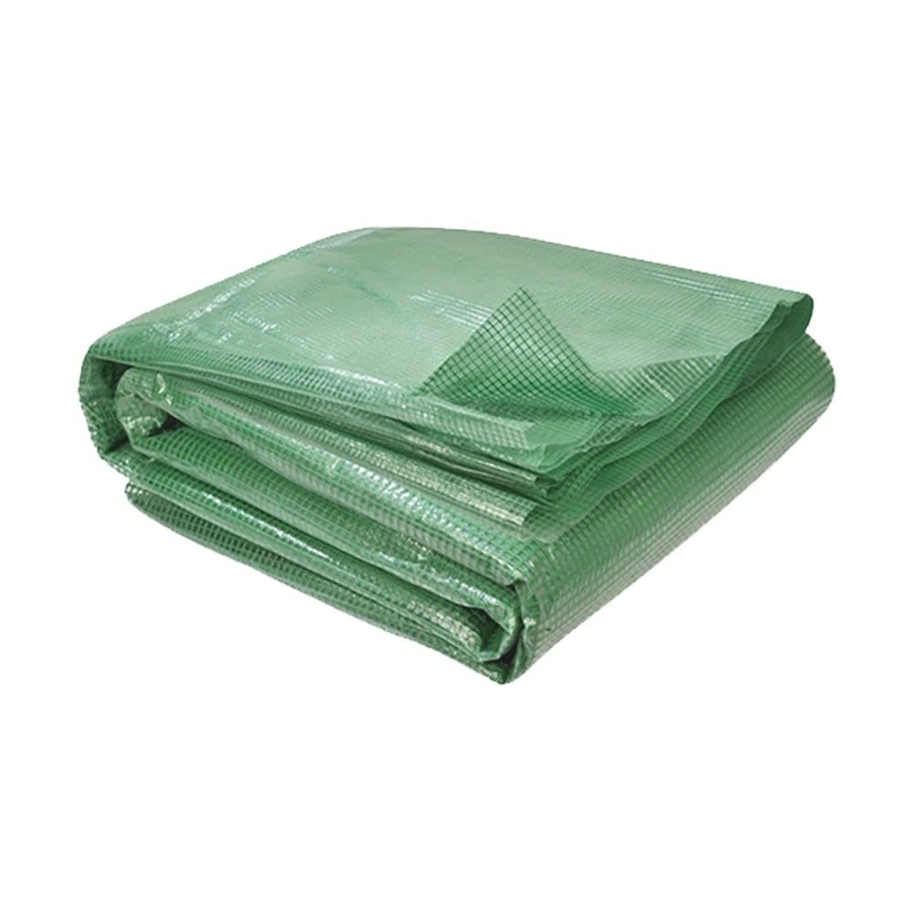 TERRE JARDIN - Bache pour Serre de Jardin, 3 x 2 x 2 m - Bache Serre Tunnel, Polyéthylène Renforcé 140 g/​m², Blanche- Bâche Serre, Fenêtres Filet Moustiquaire - 6 m² - Vert