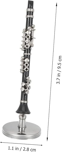 Miniatura 8 de Vaguelly 3 Sets Mini Clarinete Modelo Miniatura Instrumento de Viento Instrumento Musical Juguete Decoración de Escritorio