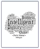 Pekingese Dog Art Print Portrait • Personalized Home Decor and Gift for Women, Men, Kids and Dog Lovers • 8.5 x 11” • 11 x 14” Mat + Mount • Handmade USA