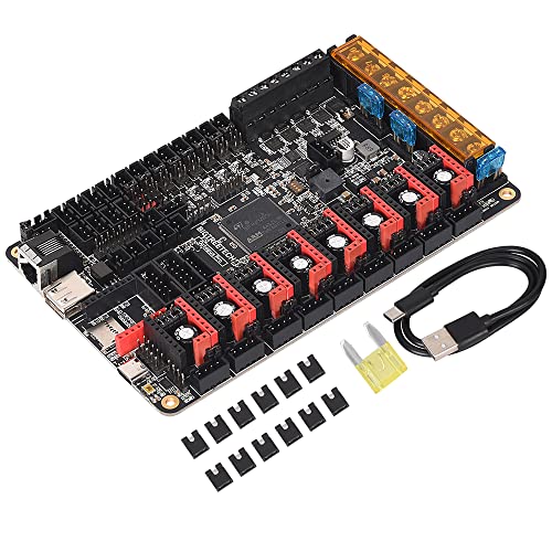 BIGTREETECH Octopus Pro Motherboard for Ender 3 CR10 3D impresora Control Board Upgrade Support Marlin 2.0 Klipper RRF TMC2209 TMC2208 DRV8825 TFT35 Display 12864LCD ect (STM32F429ZGT6) Cover
