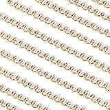 CABODYALS 91.44 m 1/4{1} cm Gewelltes Spitzenband Bunt Gewebtes Nylon Geflochtener Zackenlitzen Weihnachtsgirlande Gedrehter Vintage Dekokranz Goldfarbener Gimp Zopfbesatz Zum Nähen Herstellen von Ges