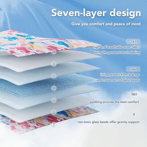 Topcee Weighted Blanket (25lbs 88"x104" Cal King Size) Soft Cooling Heavy Blanket Sleeping, Apply to 240-260 lbs Body, Thick Breathable Blanket with Glass Bead, Easy Care