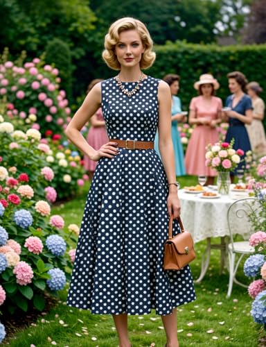 Image of Simple Flavor Women's Vintage Dress Sleeveless O-Neck Party Cocktail Dress