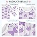HXshaoye Fashion Lavender Rose Flower Butterfly Cotton Infant Baby Boys Girls Sleeper Gown Lightweight Nightgown Sleeping