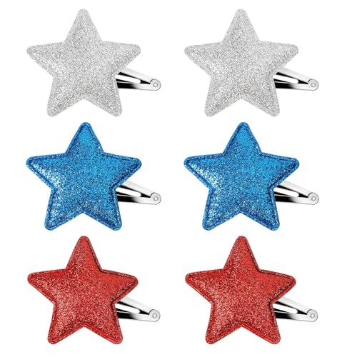 Pinzas de cabello patrióticas JUNEBRUSHS set 12 piezas miniatura 1