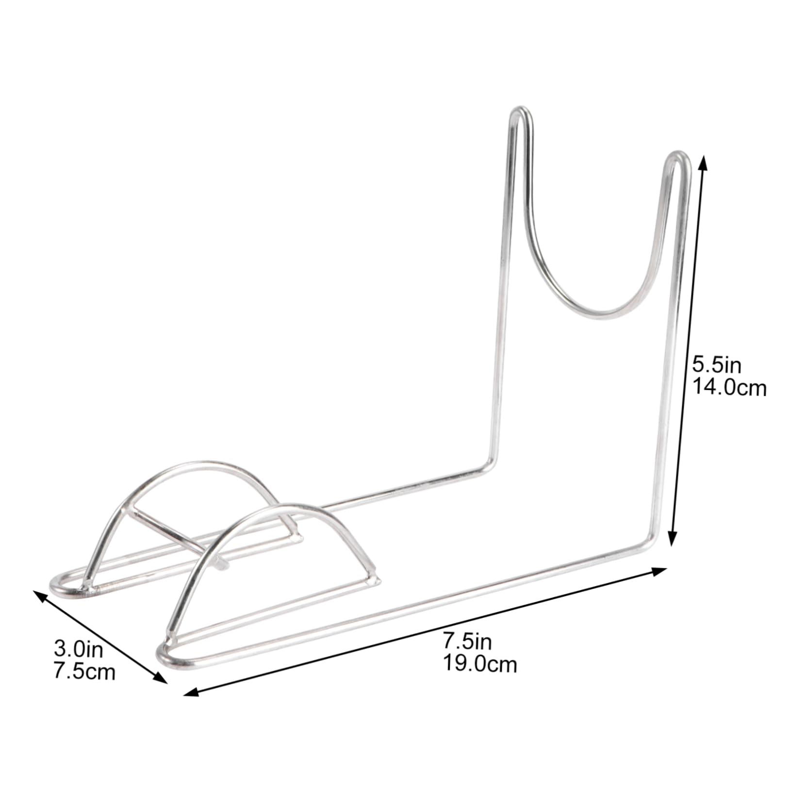 Cabilock 1Pair Boot Rack Display Stands Shoe Holder for Footwear Organization Sleek Silver Design for Shoe Stores Home Use Shoe Shelf for Boots