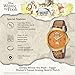 Disney Winnie The Pooh Watch for Women – Featuring Playful Tigger Character Dial – Great Gift for Fans and Collectors – Gold-Tone Case, Orange Dial, and Sparkly Faux Leather Strap