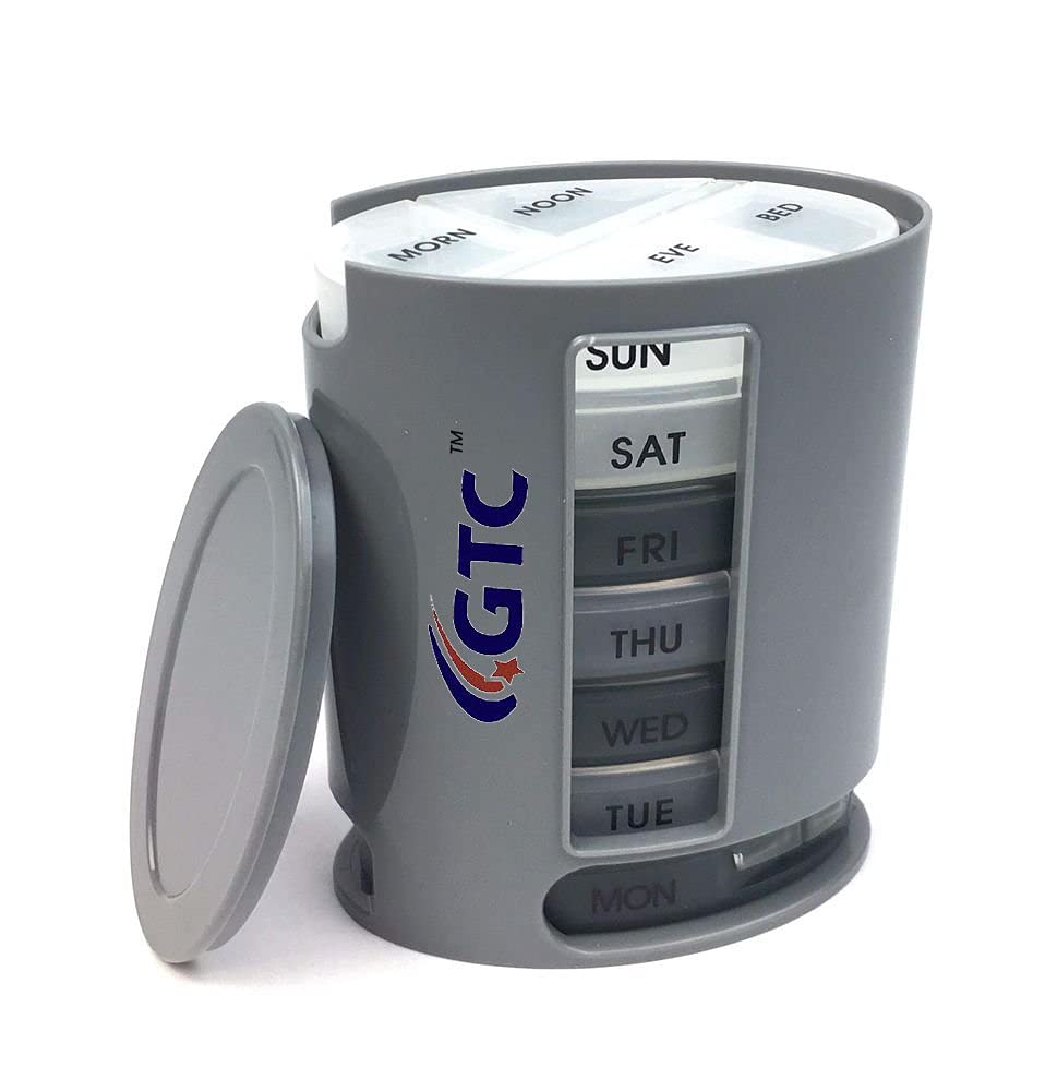 GTC® Weekly 7-Day Pill Organizer with 4 Compartments for Medicine and Vitamins (P 701)-picture-10