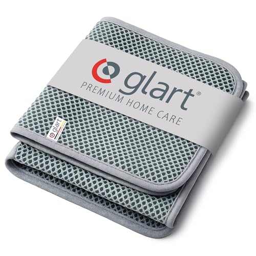 Glart H44T2 - Juego de 2 paños de Limpieza para Masa, 32 x 32 cm Cada uno, Ideal para restos de Masa en Cuencos, batidores, Acero Inoxidable y Silicona, Reutilizable, Apto para lavavajillas, Suave y