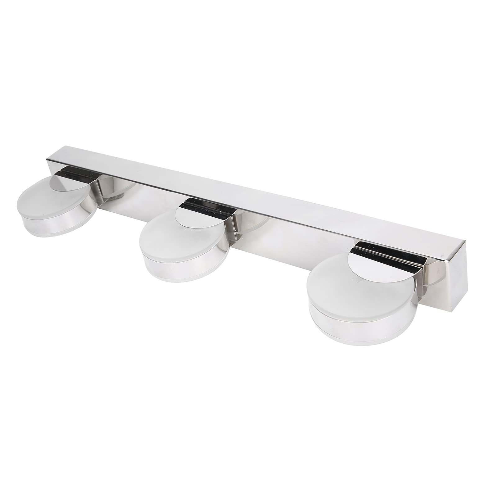 Wakects Lampada da Parete in Acciaio Inox PMMA Specchio Luce Frontale 9W 4000K 104F Testa Orientabile per Bagno Toilette Toeletta Soggiorno Camera da Letto
