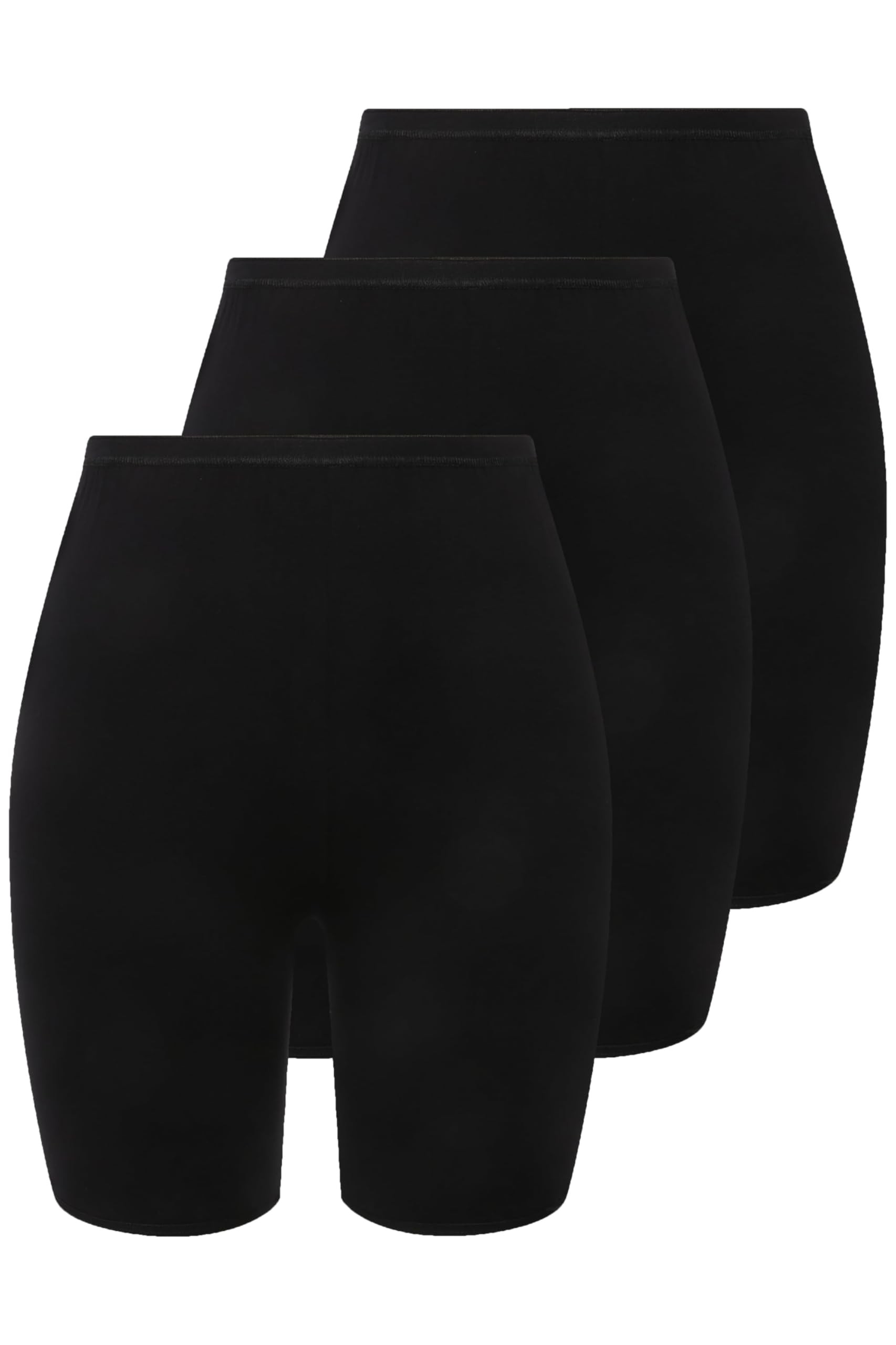 Ulla Popken Womenswear Plus Size Curvy Oversize 3 Pack of Panties Black 54+ 716595 10-54+