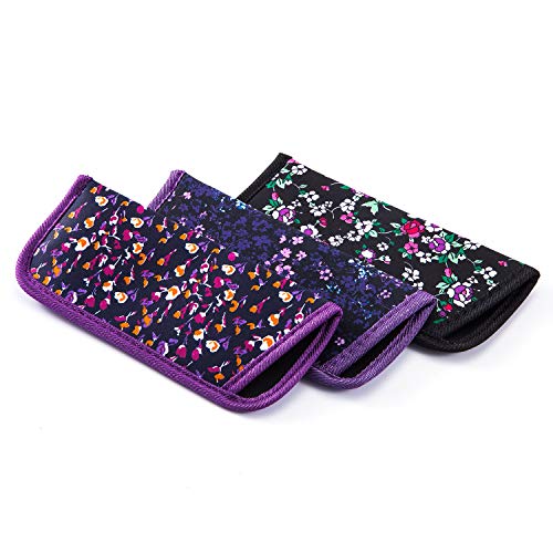 Image of TRIUMPH VISION 3 Pack Reading Glasses Pouch Soft Case Eyeglass Sleeve Slim | Alternative to Bulky Case in bag, Lightweight Lined Padded Protect Optical lens Slip in, Cute Pattern Portable for Daily Use