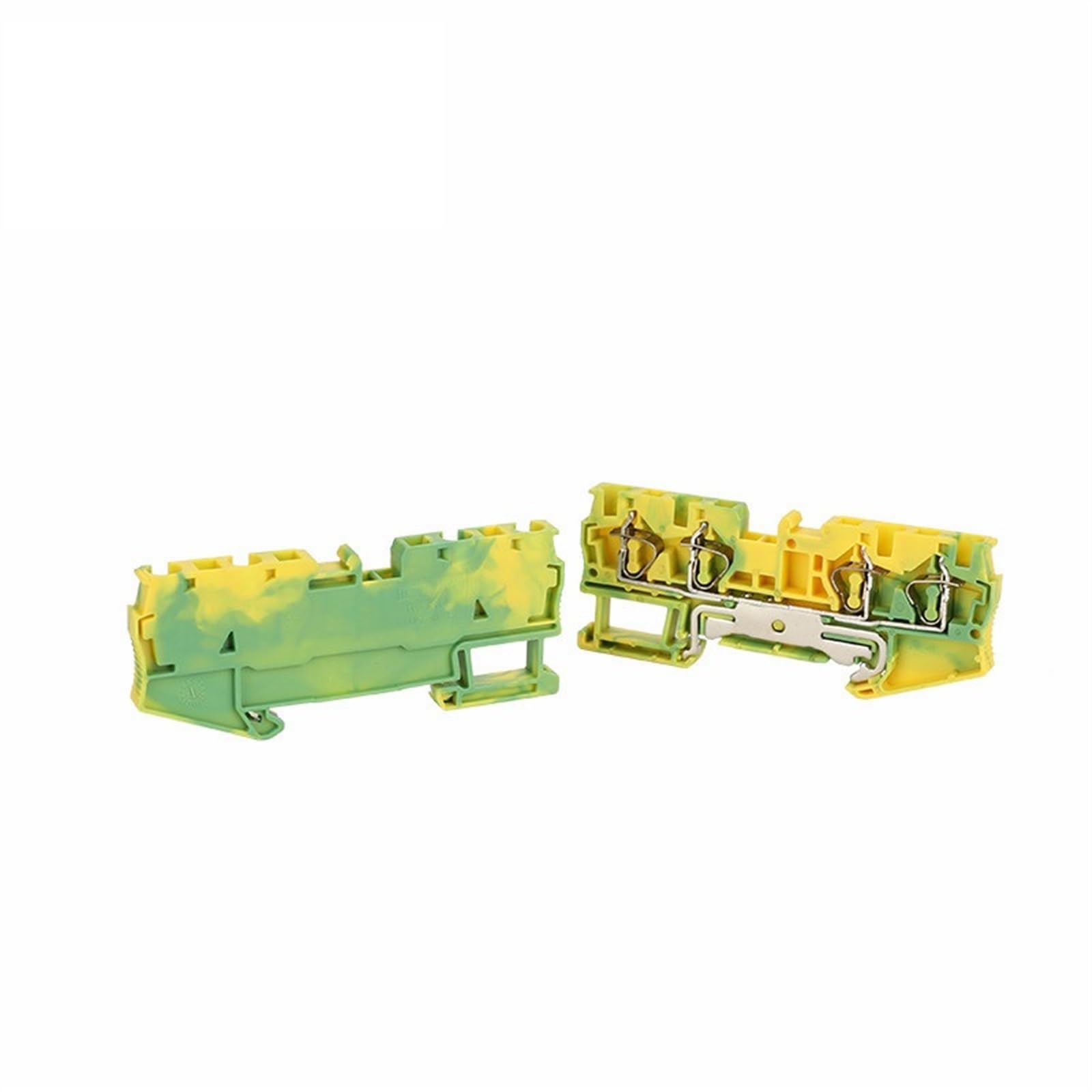 ST4-QU-PE Connettore filo di terra Morsettiera Molla ST 4mm² 2-in/out Messa a terra elettrica su guida Din ST 4-QUATTRO-PE(10 Pcs)