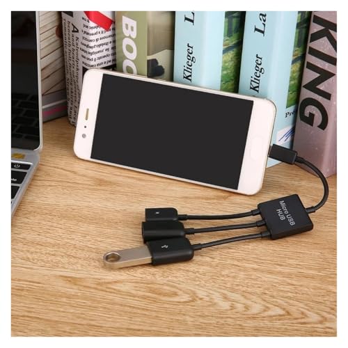 Cable OTG Micro USB con doble puerto USB 2.0 hembra y diseño compacto que evita enredos de cables 7