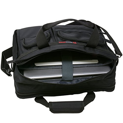 Alpine Swiss Conrad Messenger Bag 15.6 Inch Laptop Briefcase with Tablet Sleeve4