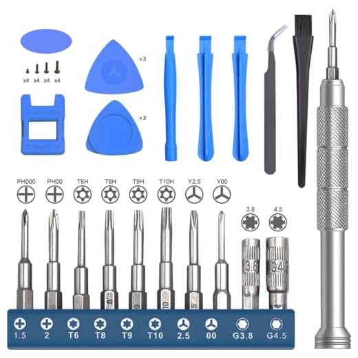 EasyTime Repair Tool Kit Compatible for PS4, Nintendo, Xbox one, 24 in 1 Triwing Screwdriver kit, T6 T8 T9 T10 Torx Gamebit Compatible for Switch Lite, Joycon, NES, SNES, GBA, 3ds, Gamecube, N64