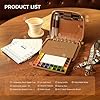 LIGHTWISH Travel Watercolor Set - 24 Colors Compact Art Kit with Refillable 100% Cotton Paper, Ceramic Palette, Watercolor Brush & Spray Bottle, Portable Painting Supplies for Artists & Beginners #4