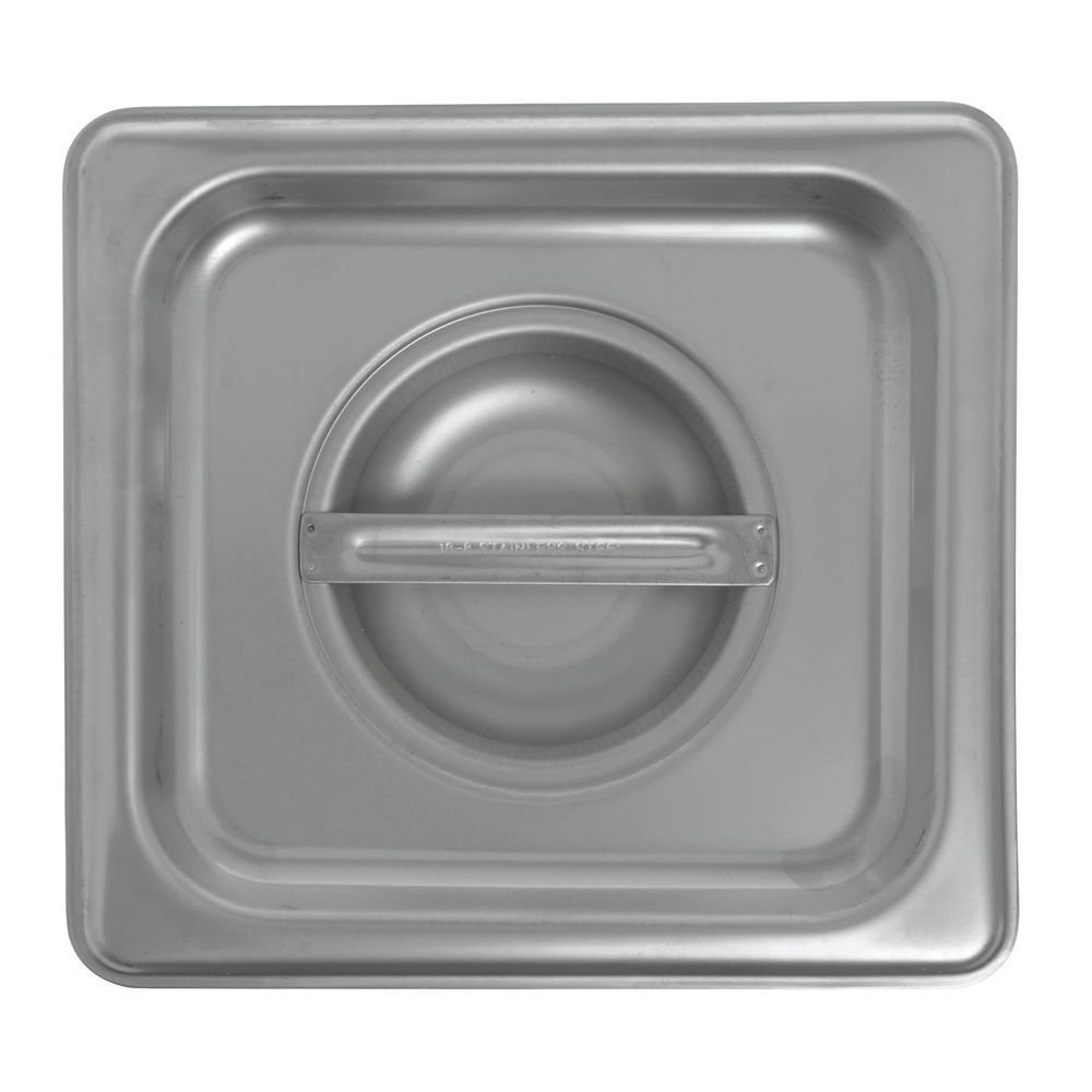Allied Buying Corp CSTC-1600 Sixth-Size Steam Table Pan Solid Cover for 24 Gauge Stainless Steel Steam Table Pans by HUBERT – Stainless Steel, Model 6160C