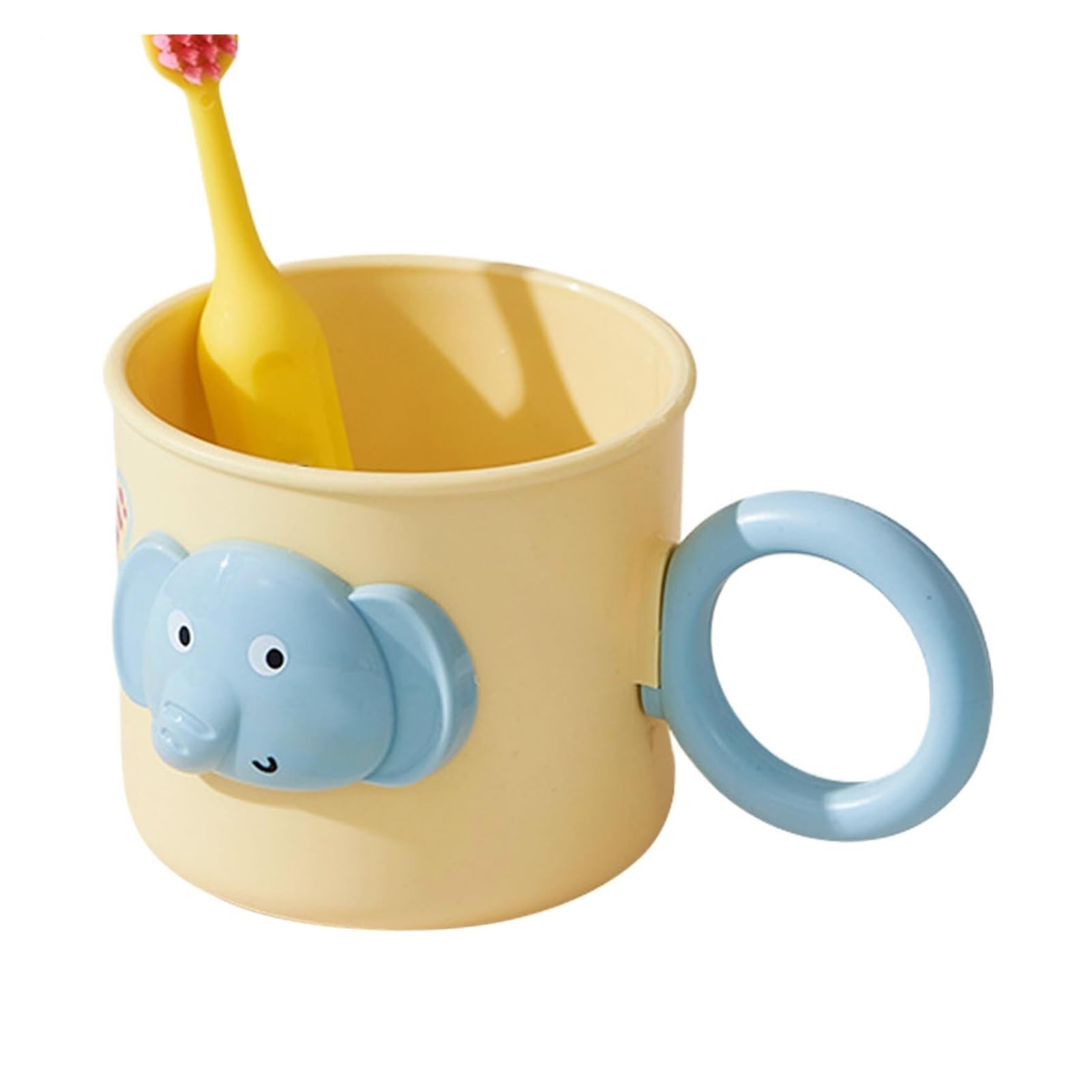 Tooth Brushing Holders Toothbrush Cup Holder Cute Elephant Mouthwash Drink Bath Accessories Teeth Cleaning Regulations Accessories Organizer(Children's Cup)
