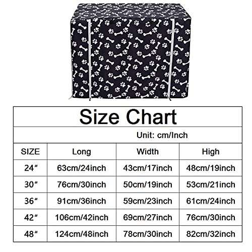 Geyecete Large Dog Crate Covers Fits 24Inch-48Inch Dog Crates For Small Medium Large Dogs Dog Crate Bed Dog Crate With Cover - Cover Only(Crate Not Included)-Black-24 #TOP1