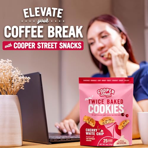 image for Cooper Street Twice Baked Cherry White Chip Biscotti Cookies - Light a