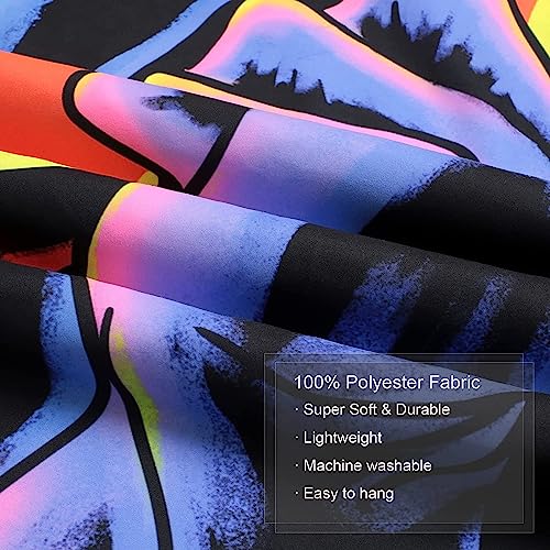 Simpkeely Blacklight Horror Face Tapestry, UV Reactive Ghost Wall Hanging Tapestries, Glow in the Dark Party Backdrop Halloween Decoration Tapestry for Bedroom, Living Room - 130cm x 150cm - Image 5