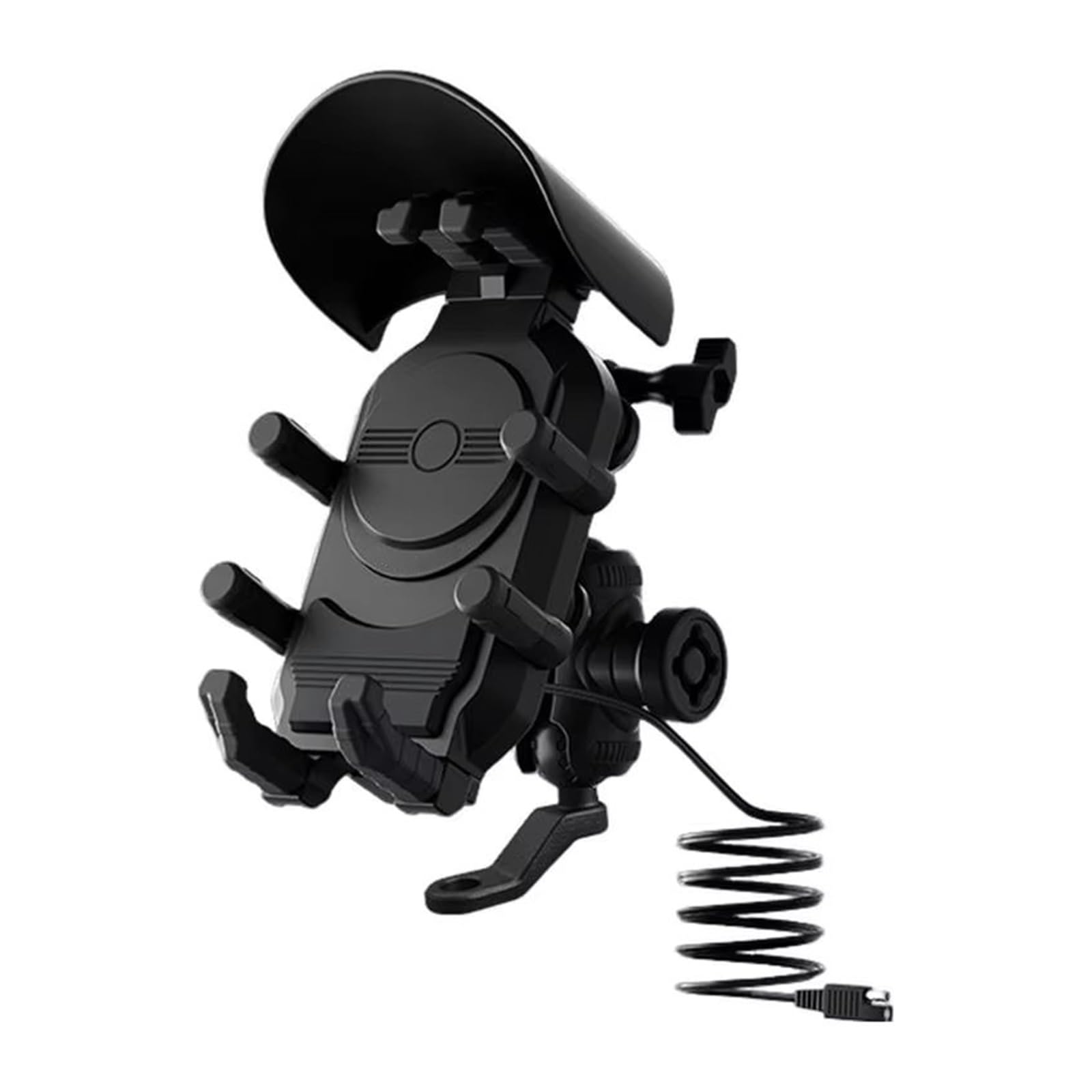 Soporte teléfono Bicicleta Soporte Teléfono para Motocicleta, Soporte Antivibración para Teléfono Móvil con Carga Inalámbrica, Soporte Giratorio 360 para Moto,