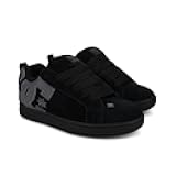 DC Men's Court Graffik SE Skate Sneaker Shoe, Black/Black/Grey, 10