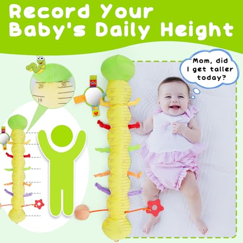 Baby Toys 0-3-6-12 Months, New Born Baby Boy Girl Gifts, Tummy Time Toys with Baby Mirror Teething Rattles Crinkle Music Sensory Toys for Newborn Babies Essentials 0 3 6 9 12 Month - Image 5