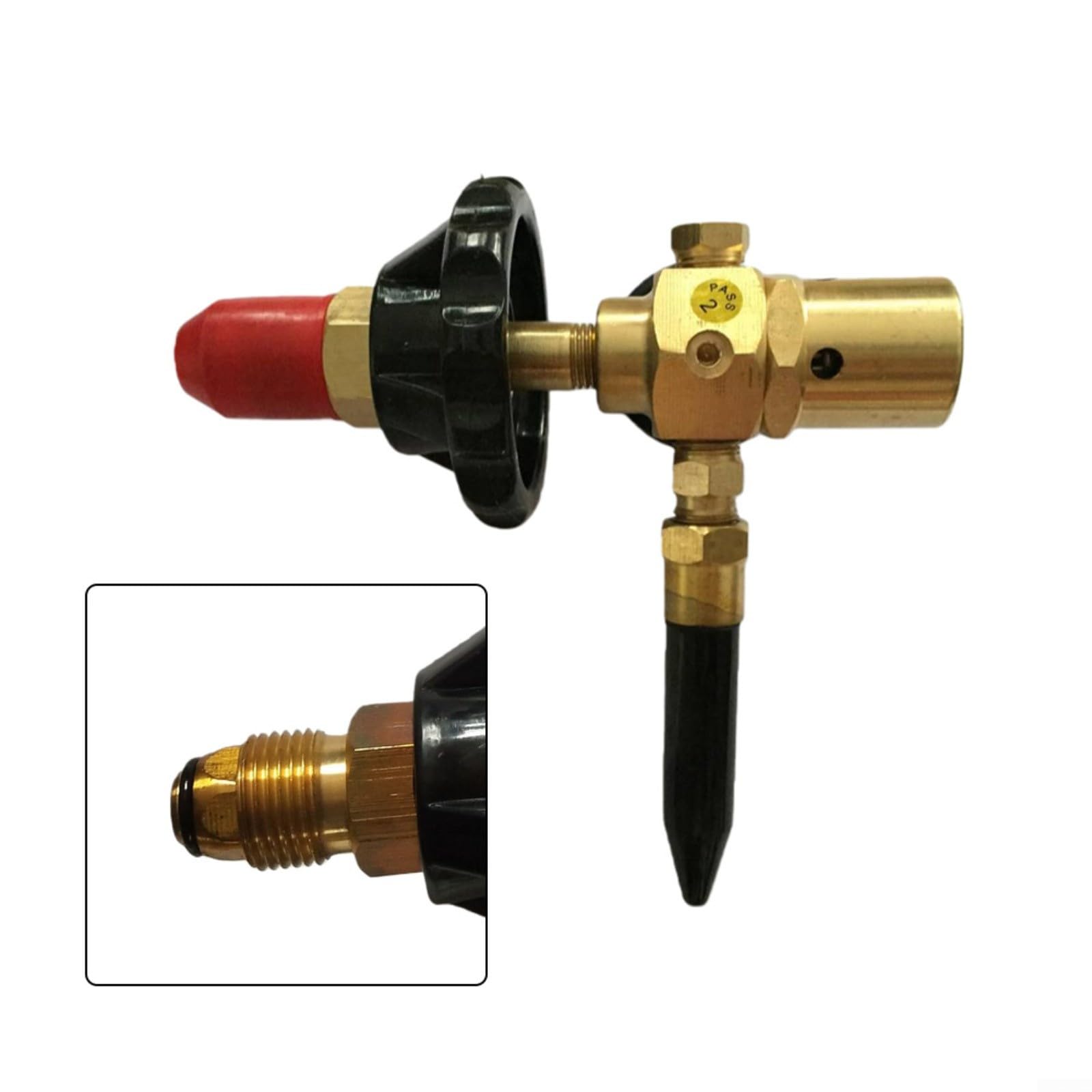 Regolatore di pressione a elio in ottone con filettatura CGA580 e G5/8, pressione di ingresso 1-200 bar, pressione di uscita 1 MPa, portata 20 m³/h, per riempimento di bottiglie di elio, giallo (A)