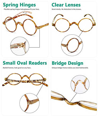 Image of Eyekepper Reading Glasses for Men, Large Round Readers Women Oval | Mens Womens Cheaters, Reader Eyeglasses, All-Day Comfort Spring Hinges, Scratch Resistant for Work /Crafts