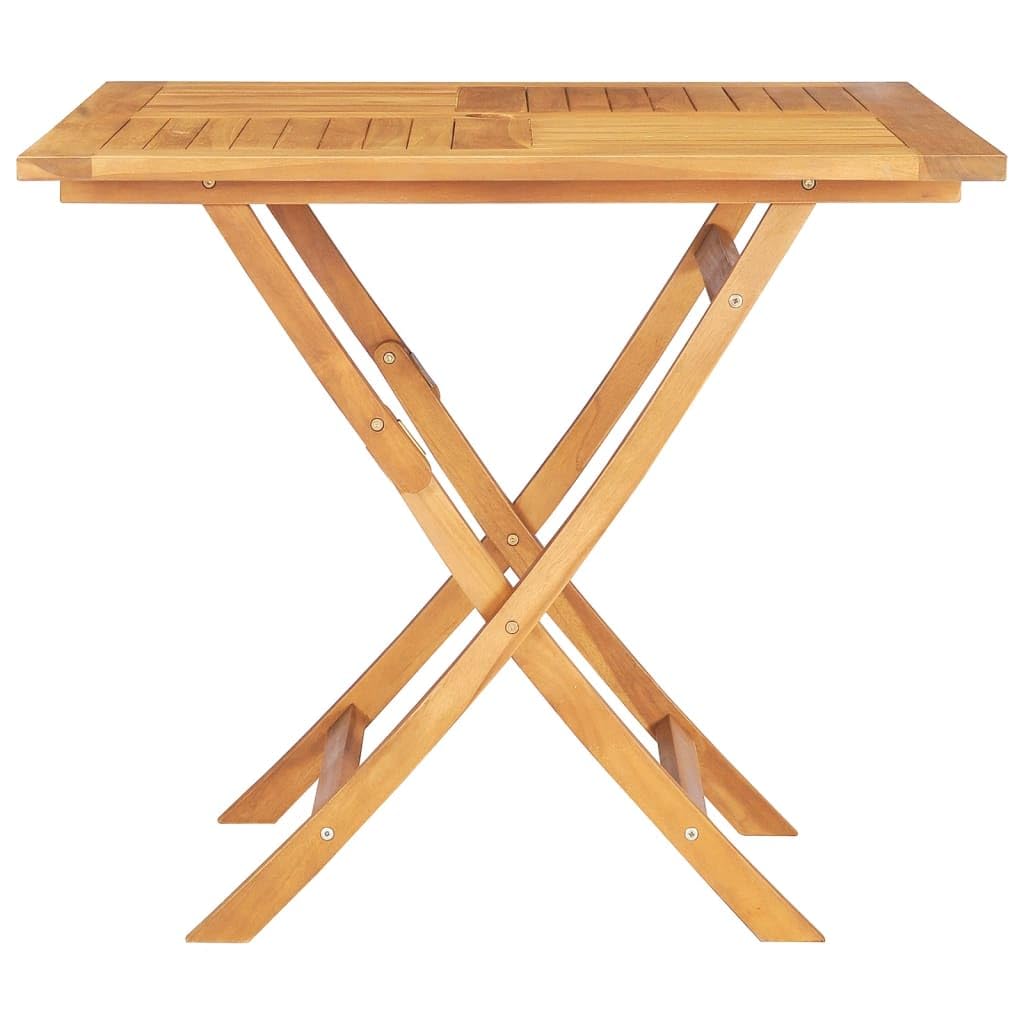 Tavoli da esterno pieghevoli, 85 x 85 x 76 cm, in legno massello di teak