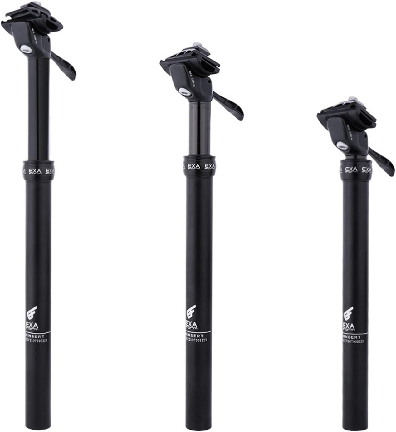 EXA Form Upgraded Speed Up 27.2mm/30.9mm/31.6mm Cable-Less Hydraulic Dropper Seatpost, 100mm/120mm/125mm/150mm Travel Dropper Post for MTB/E-Bike/Road Bike