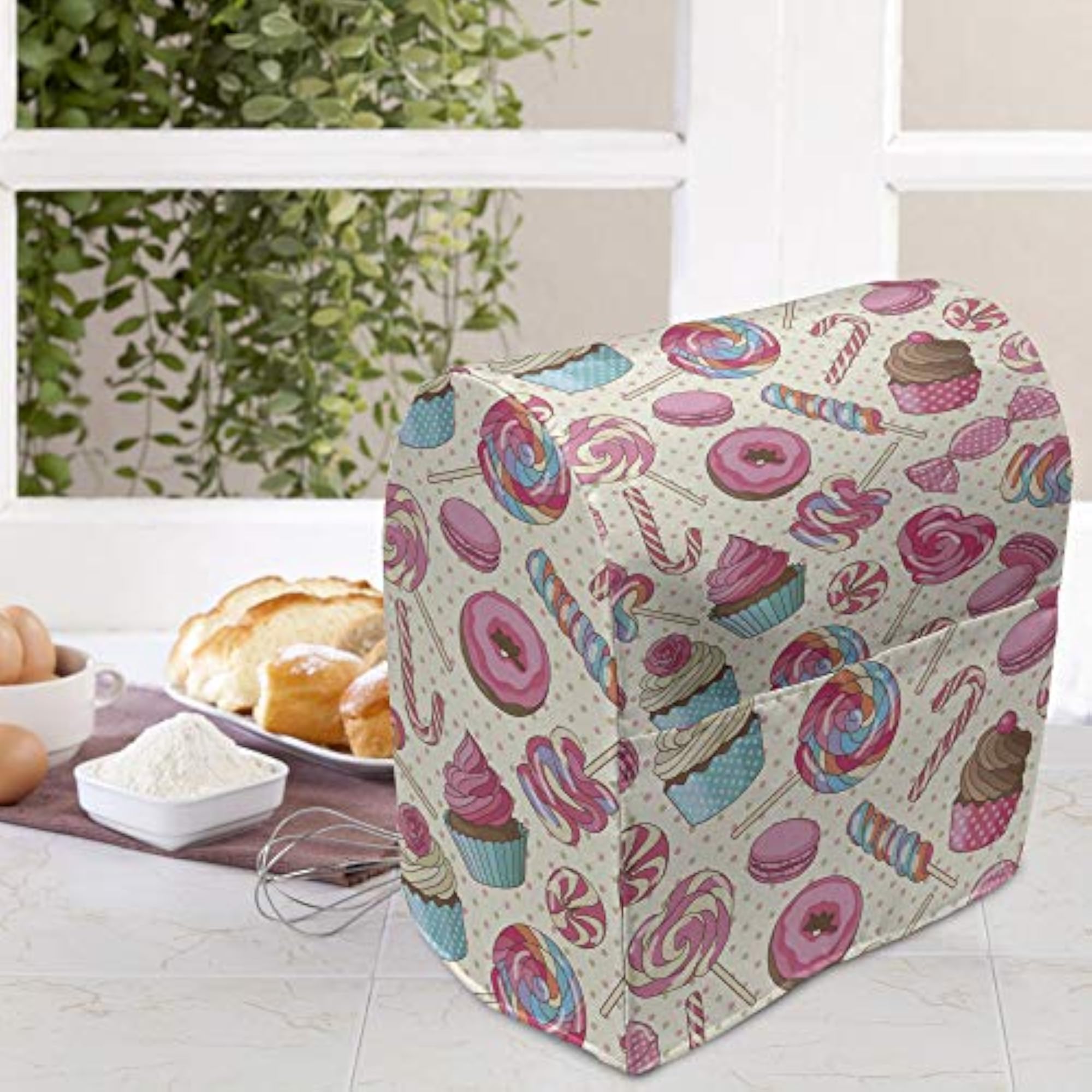 Candy Cane Stand Mixer Cover with Fun Pattern