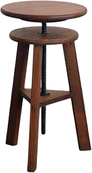 360 Swivel Wooden Step Stool for Painting, Solid Wood Stool with Rounded Corner Protection, Smooth Rotating Small Timber Seat for Art StudioStyle-y