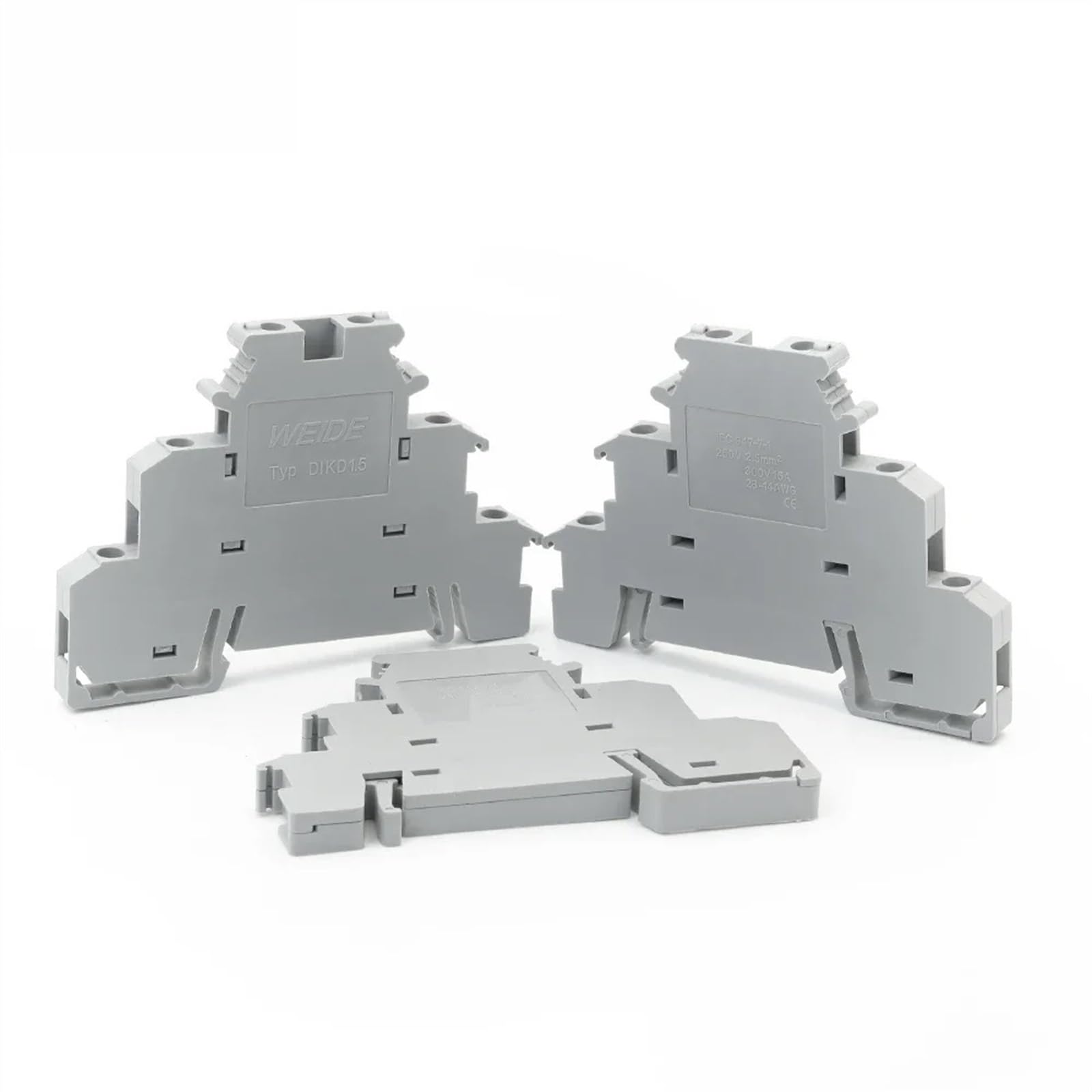 DIKD-1.5 Morsettiera su guida Din Tre strati 3 Sensore di livello Attuatore Triplo connettore a filo DIKD1.5 Filo conduttore 10 Pz