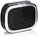 Miamica Zippered Pill Case with 8 -Day Removable Plastic Medicine Organizer, Black Glitter , 3.5” L x 2.75” W x 1.25” H – Keep Your Vitamins and Pills Organized – Compact and Sleek Pill Box