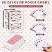 Zubebe 48 Pack Playing Cards Bulk Deck of Cards Jumbo Index Red and Black Standard Poker Size Travel Playing Item for Activities Party Supplies Games Novelty Gift
