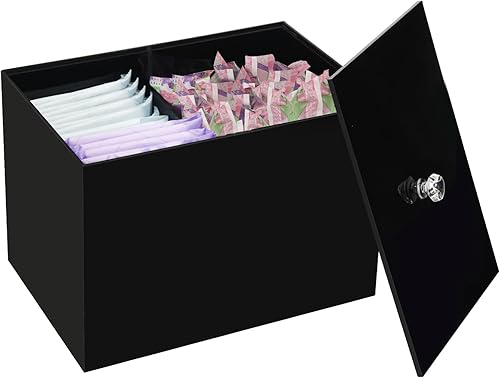 Soporte para tampones para baño, almacenamiento de tampones de la semana del tiburón, organizador de baño acrílico con tapa, caja organizadora de