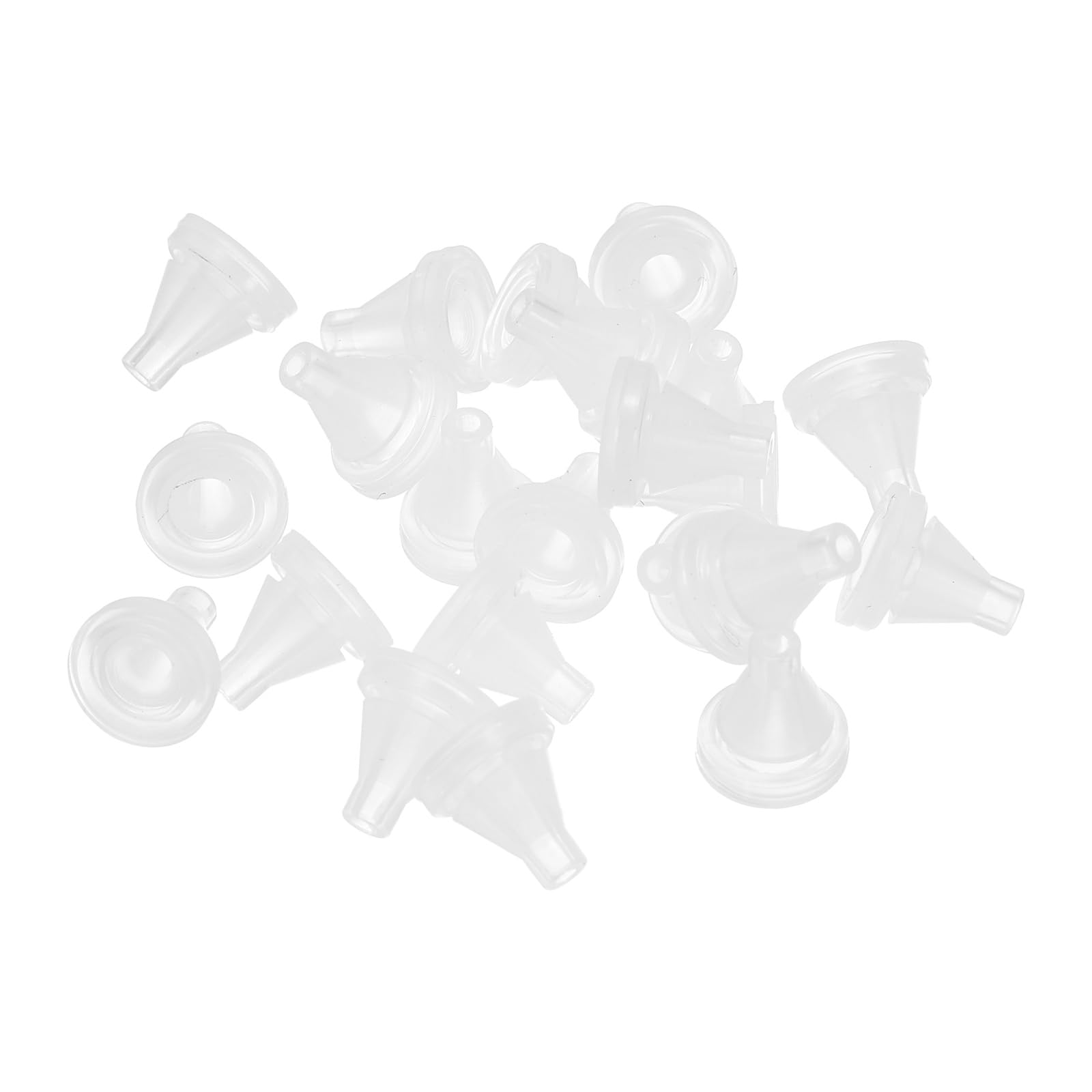 sourcing map 20pcs Shower Head Replacement Nozzles, Silicone Nozzle Universal Sprinkler Spout Round Nib Fit 4mm Hole Heat Resistant Spray Hole for Bathroom Rain Shower Head, Transparent