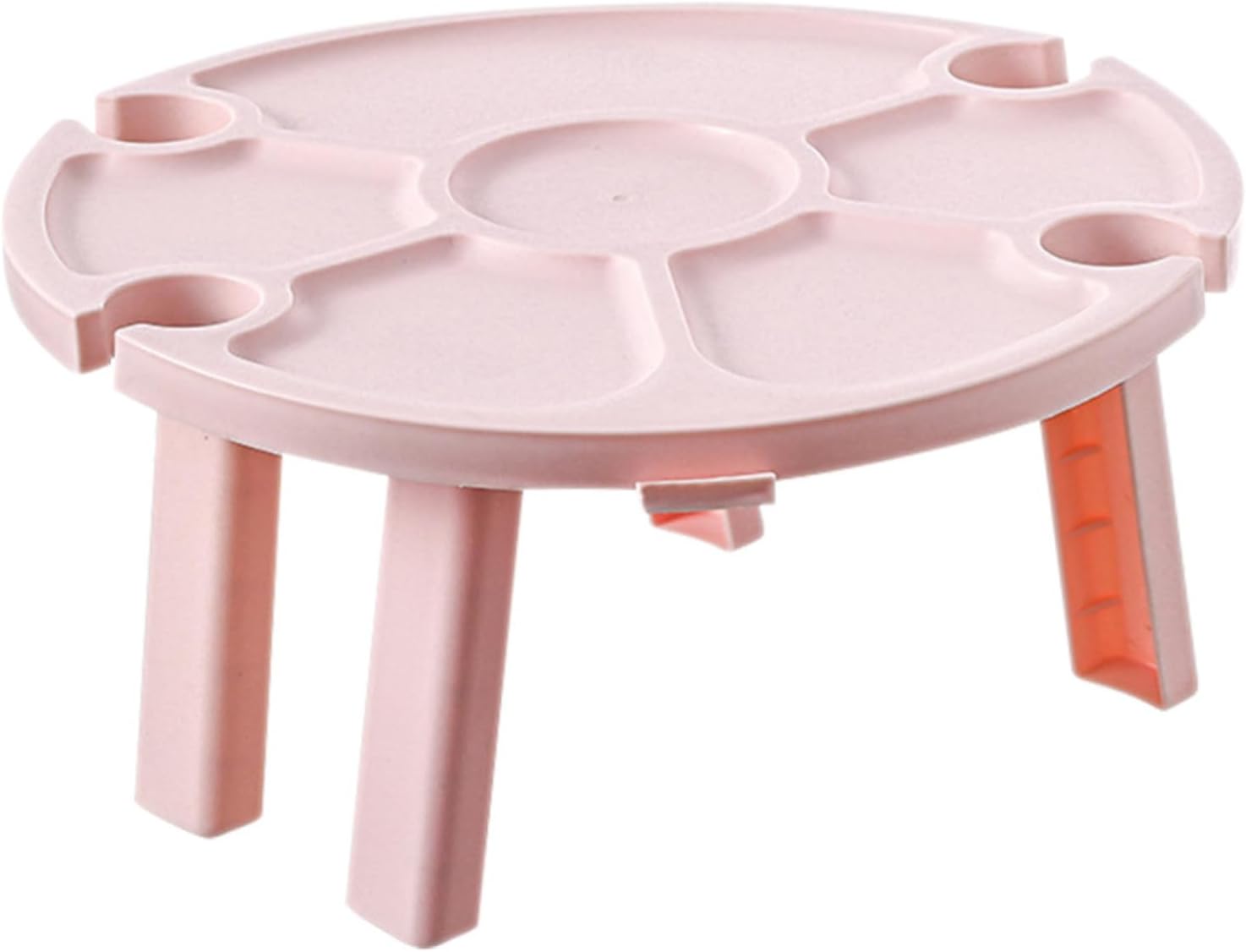 SUPVOX Pink Plastic Foldable Wine Beverage Table for Party and Gathering