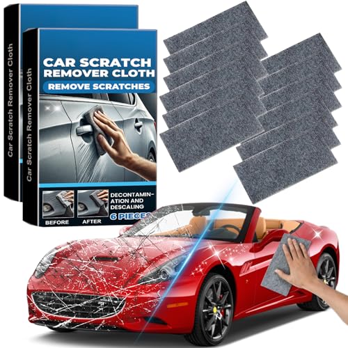 12 Stück Nano Sparkle Tuch Auto Kratzerentferner Tücher Poliertuch Auto Nano Magic Cloth für Autolack Entfernt Kratzer Schrammen & Oxidation Mikrofaser Poliertuch für Lackpflege