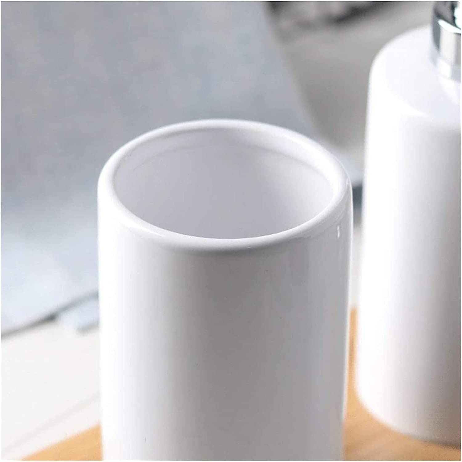 Juego de Baño Cerámica 3 Piezas con Bandeja 300ml/10oz