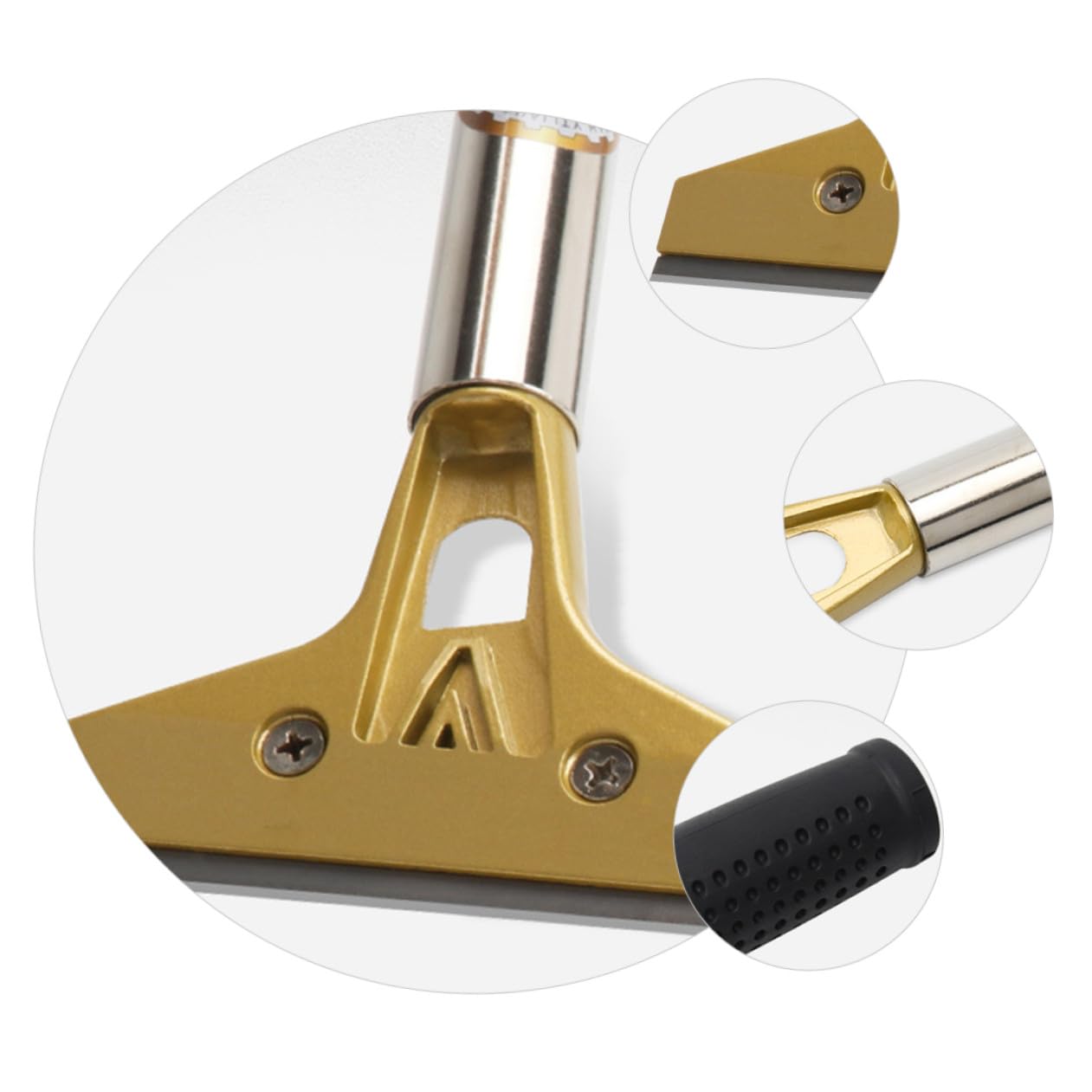 DOITOOL Raspador de Limpieza y Removedor de Pegatinas Metálico Ergonómico, Herramienta Manual para Pintura y Vidrio, Uso Doméstico y Profesional, 1 Unidad para Múltiples Superficies,