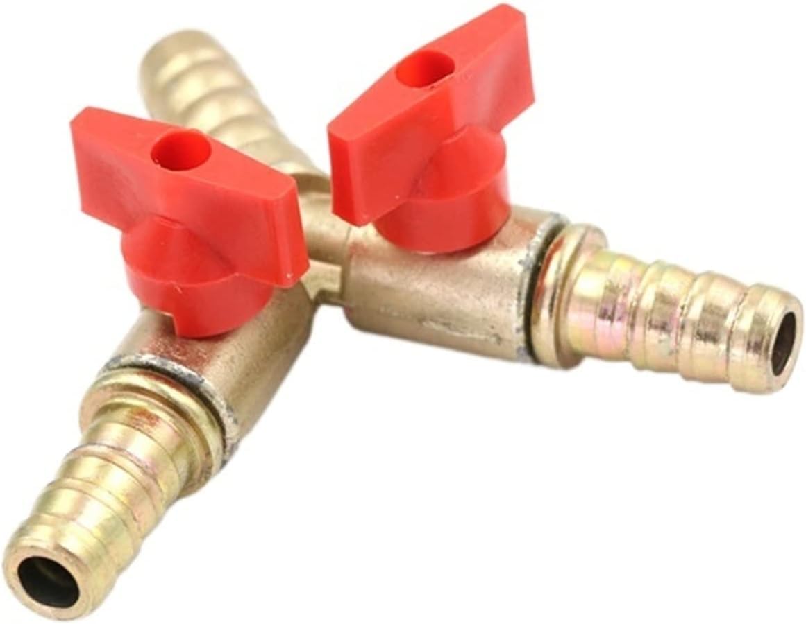 Ball Valve, Hose Barb Water Oil Gas Brass Y 3-Way Shut Off Ball Valv