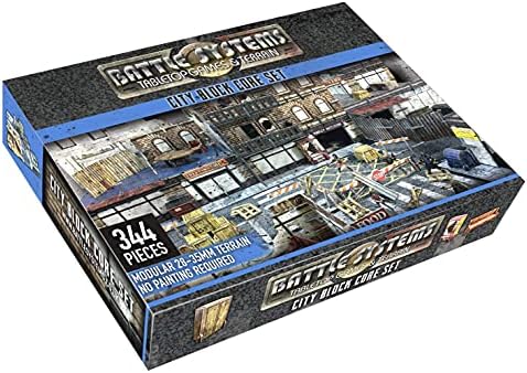 BAT-BSTUAC001 - Battle Systems - City Block Core Set -28mm Space Terrain - Board Game - Neoprene Gaming Mat - Modular 3D Terrain - Wargaming